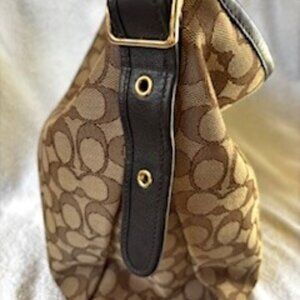 Coach signature "C" canvas large shoulder bag 'hobo' style